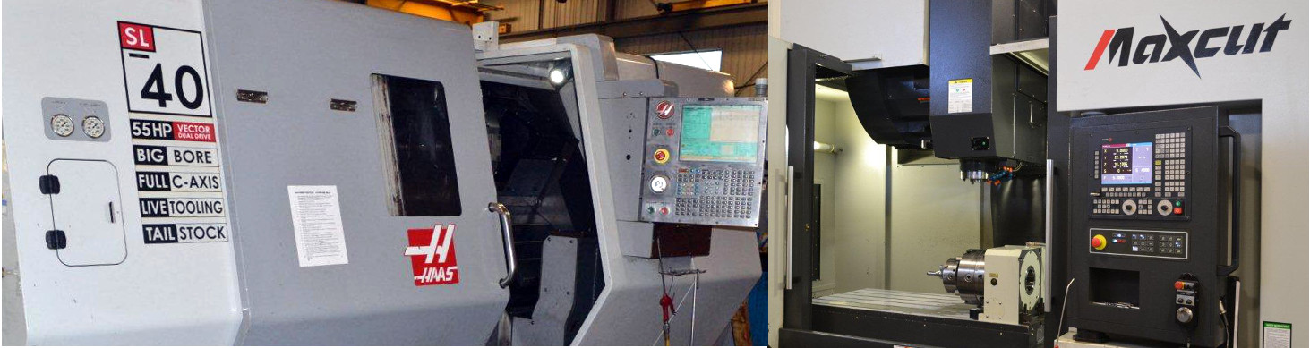 HAAS SL40 with Live Tooling / LEADWELL V-60i Machining Center